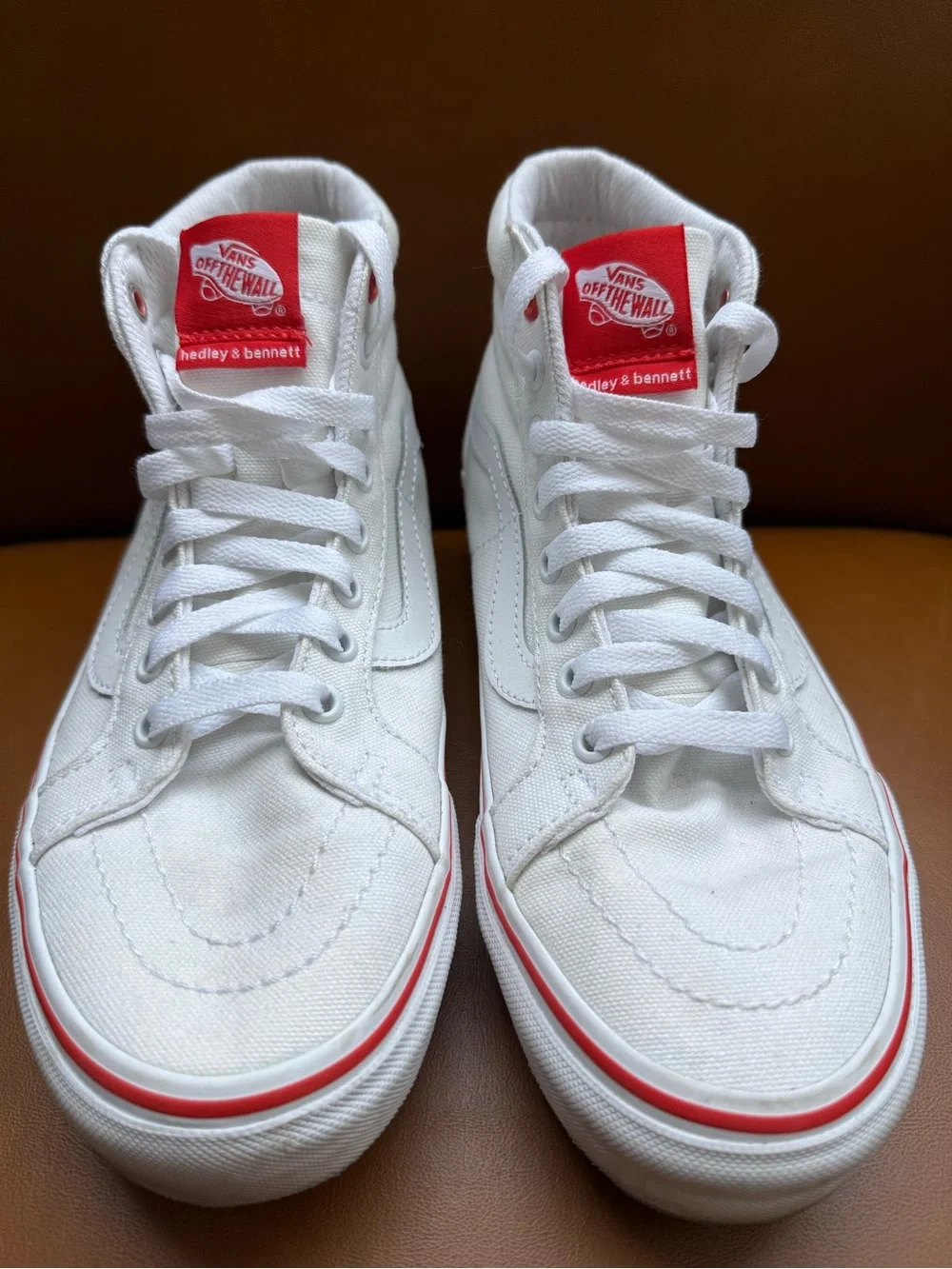 Vans x H&B Sk8-Hi Tops Special Edition White Sz 8